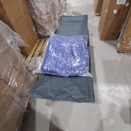 CAMPING COT WITH PADDED MATTRESS - 28" X 73" - BLUE/BLACK (MODEL: A043-002-001) image 2