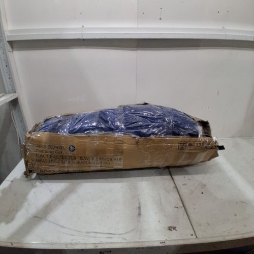 CAMPING COT WITH PADDED MATTRESS - 28" X 73" - BLUE/BLACK (MODEL: A043-002-001) image 4
