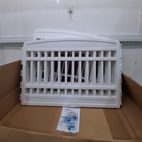 IRIS 4-PANEL PLASTIC PET PEN, WHITE (CI-604) image 2
