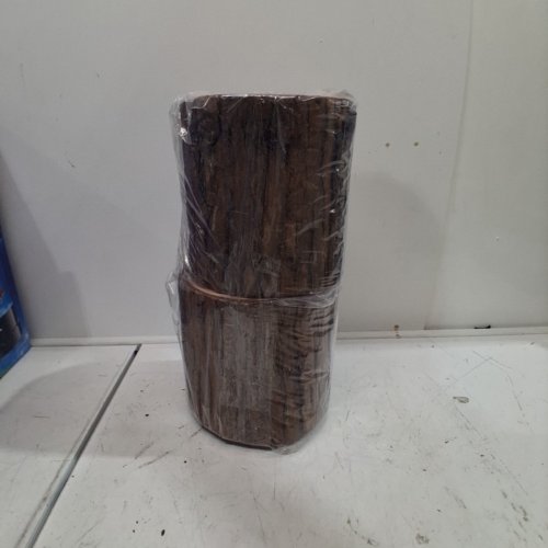 2PK ARTIFICIAL WOOD LOG CENTERPIECES -5.5"D X 6"H - BROWN image 4
