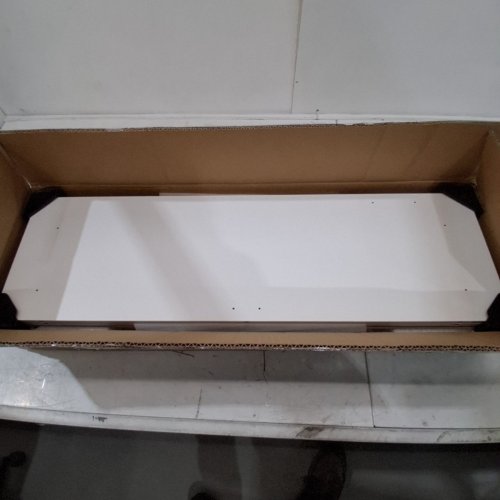 FEZIBO ELECTRIC STANDING DESK WITH SOLID STEEL FRAME, CABLE MANAGEMENT TRAY, & HOOKS - 32" X 19" - WHITE (MODEL: S35) image 3
