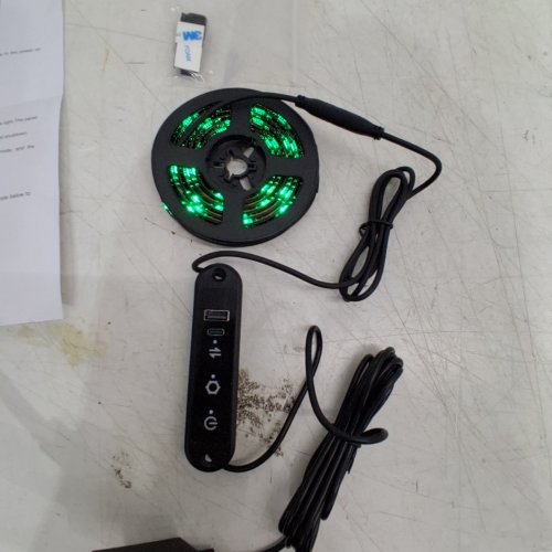 RGB LED LIGHT STRIP WITH TOUCH-CONTROL BAR - 5V - 6FT - BLACK (MODEL: V5050-30RGB) image 2