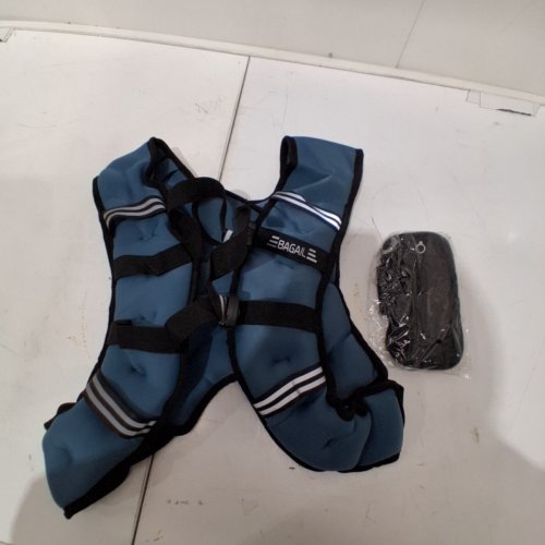 BAGAIL WEIGHTED VEST WITH DETACHABLE PHONE POUCH - 25 LBS - BLUE (MODEL: WV0T-25-BLUE) image 2