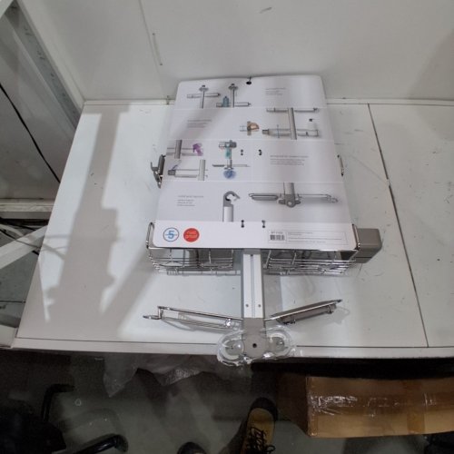 SIMPLE HUMAN ADJUSTABLE X LARGE SHOWER CADDY ALUMINUM image 3