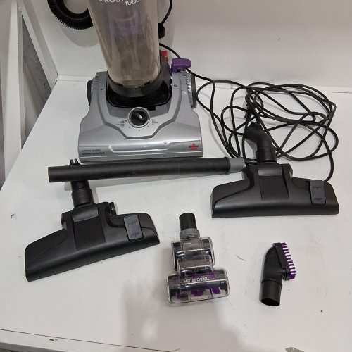 BISSELL AEROSWIFT TURBO UPRIGHT CORDED VACUUM WITH CLEANING TOOLS - PURPLE/GREY (MODEL: 1808B) image 4
