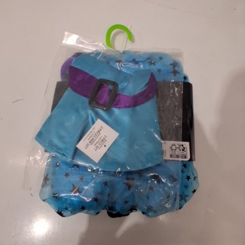 2PC TODDLER MAGICAL WITCH COSTUME DRESS AND HAT - 2T - BLUE/PURPLE image 3