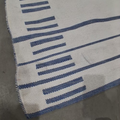 THRESHOLD BROKEN STRIPED WOVEN AREA RUG- 5FT X 7FT - CREAM/BLUE (MODEL: 066 04 7700) image 5