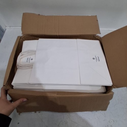 80PK GIFT PAPER BAGS -10.5"- WHITE image 2