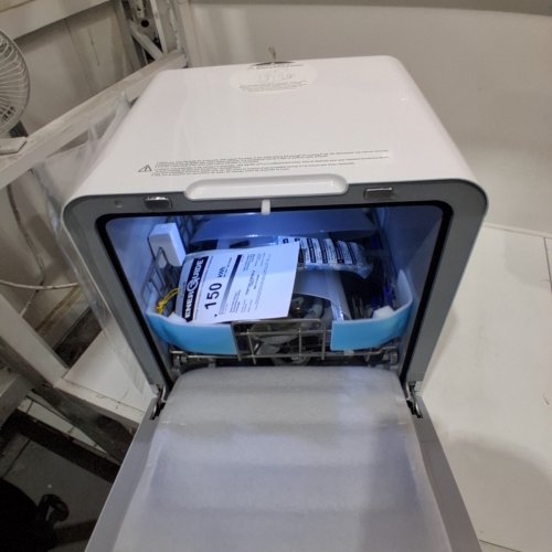 MIDEA COUNTERTOP DISHWASHER PORTABLE WITH BUILT IN WATER TANK - 6L CAPACITY, 162ºF TEMP - 16" X 17" X 20" - WHITE - (MODEL: MDC17P2DWW) image 4