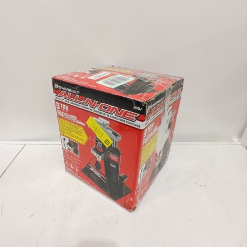POWERBUILT 3 TON ALL IN ONE BOTTLE JACK WITH STAND FOR CARS/TRUCKS/SUV AUTO CONSTRUCTION FRAMING FLOOR WORK 11" - 21" - BLACK (MODEL: 640912) image 4