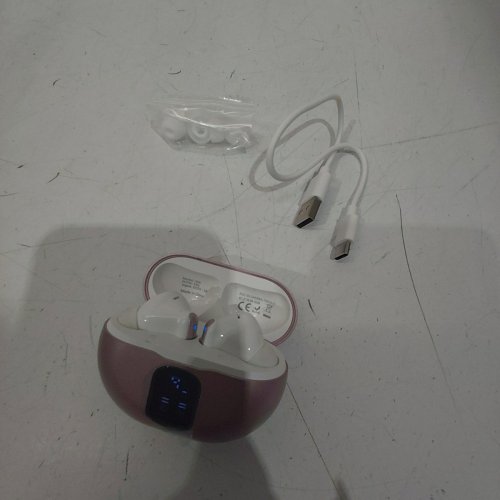 BHNYBWUL BLUETOOTH WIRELESS EARBUDS WITH TOUCH CONTROLS AND BATTERY DISPLAY CASE - PINK (MODEL: S66) image 3