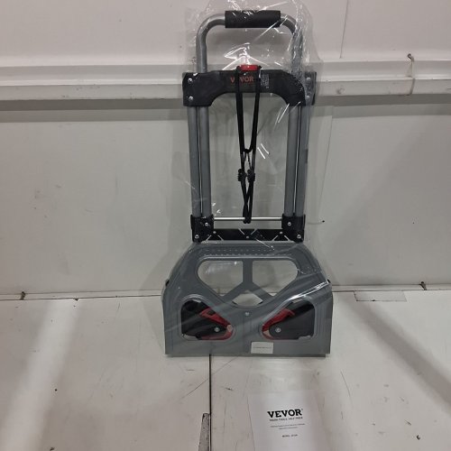 FOLDING HAND TRUCK DOLLY - 176LB CAP - SILVER/BLACK/RED (MODEL:2123A) image 2