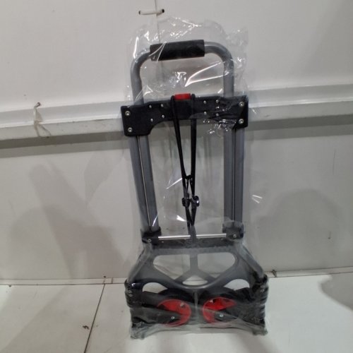 FOLDING HAND TRUCK DOLLY - 176LB CAP - SILVER/BLACK/RED (MODEL:2123A) image 4