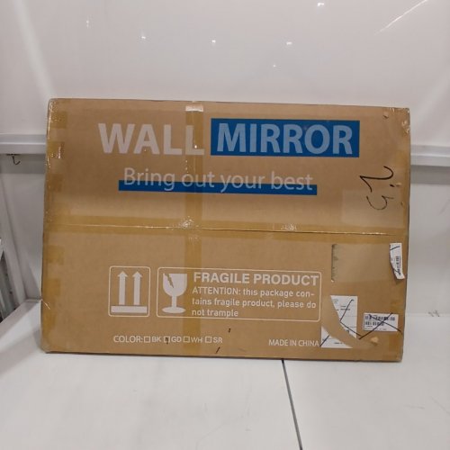 ROUNDED CORNERS HANGING VANITY WALL-MOUNTED MIRROR - 26" X 38" - GOLD FRAME (MODEL: 2638-GD) image 2