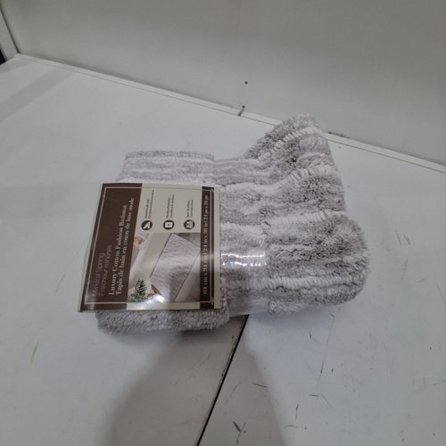 OMBRE SPACE DYE BATHMAT SHAG RUG - 24" X 36" - GREY/WHITE (MODEL: 1727307) image 3
