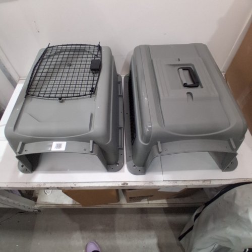 PETMATE SKY KENNEL CARRIER FOR PETS - 28"- 25-30 LBS - GREY (MODEL: 00200) image 2