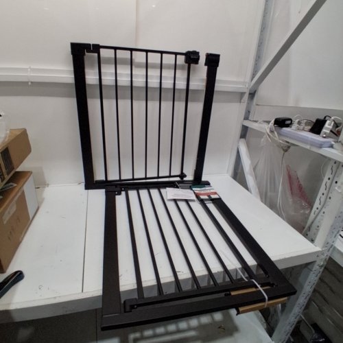 BABELIO PRESSURE MOUNTED METAL BABY GATE - 30" X 29"- 48" - BLACK (MODEL: CB-M-101) image 2