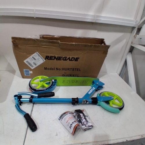 HURTLE RENEGADE ADJUSTABLESCOOTER WITH KICKSTAND, ADJUSTS FROM CHILD TO ADULT HEIGHT - 33"- 39" - AQUA (MODEL: HURTSTEL) image 2