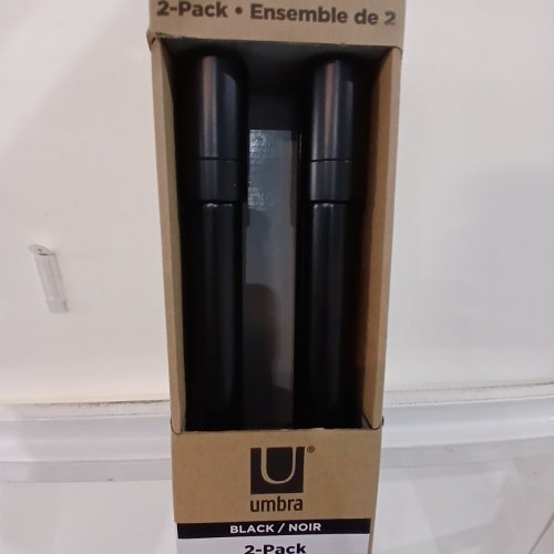 2PK UMBRA CURTAIN ROD KIT - 42" - 108" - BLACK - (MODEL: 2881747) image 2