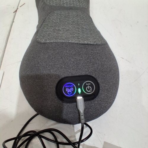 3-IN-1 ELECTRIC LUMBAR SUPPORT PILLOW - 23" X 10" - GRAY image 2