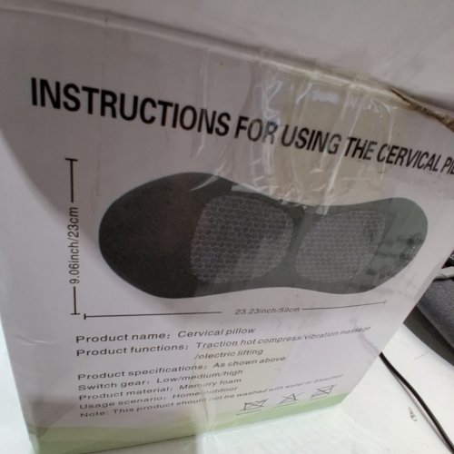 3-IN-1 ELECTRIC LUMBAR SUPPORT PILLOW - 23" X 10" - GRAY image 3