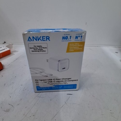 ANKER COMPACT USB-C FAST CHARGER WITH CABLE - 45W - 6FT - WHITE image 3