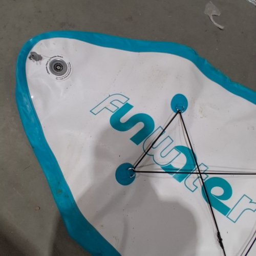 FUNWATER INFLATABLE STAND UP PADDLE BOARD WITH BEGINNERS SUP ACCESSORIES - 11FT6" X 33" X 6" - SKY BLUE (MODEL: SUPJH01) image 4