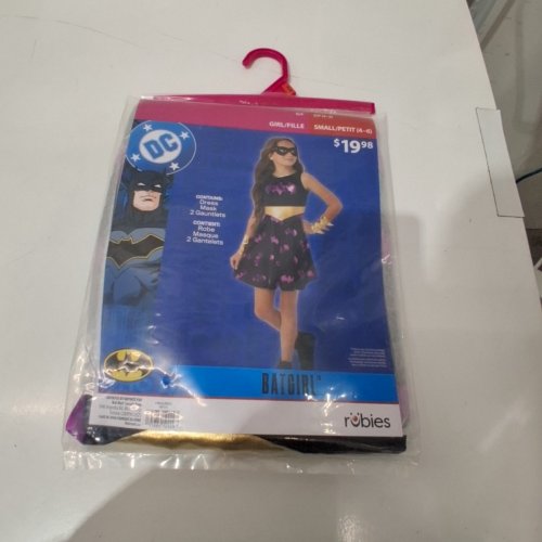 4PC RUBIES BATGIRL COSTUME - SMALL (4-6) - BLACK / PURPLE / GOLD (STYLE: 1001753) image 2