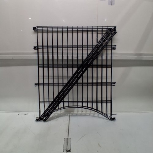 5PK DECORATIVE GARDEN ANIMAL BARRIER FENCE WITH GATE - 32" X 12FT (TOTAL) - BLACK image 2