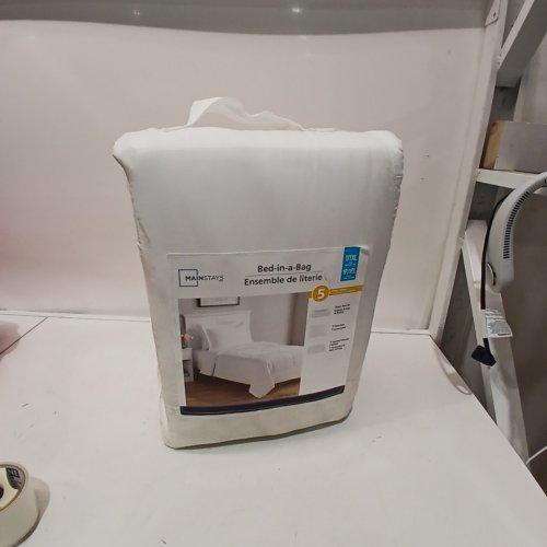 5PC MAINSTAYS BED-IN-A-BAG BEDDING SET - TWIN XL - WHITE image 5