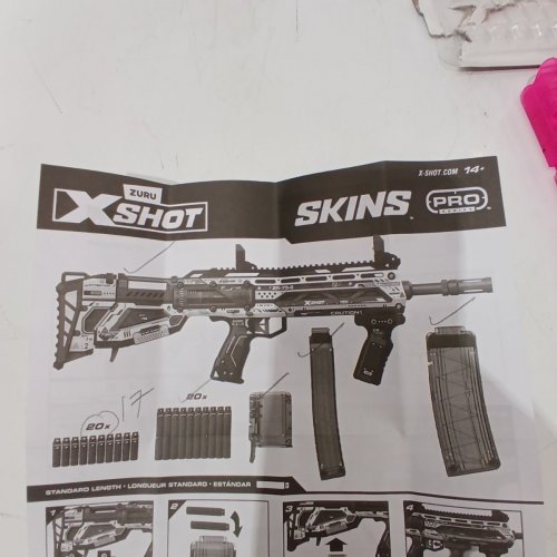 ZURU XSHOT PRO SKINS SINISTER LONG SHOT BLASTER WITH 37 DARTS - MULTICOLOR (MODEL: 36685) image 4