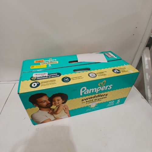 100PK PAMPERS SWADDLERS 100% LEAKPROOF DISPOSABLE BABY DIAPERS - SIZE 5 image 2
