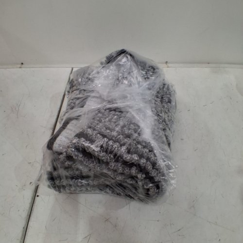 EHCYCIGA ORIGINAL LUXURY SHAGGY BATH MAT - 24" X 17" -GREY\black image 4