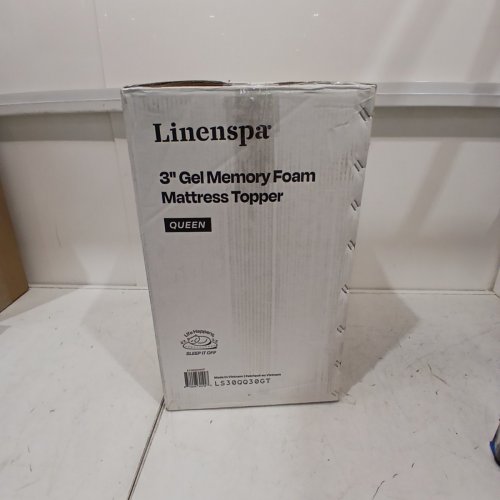 LINENSPA MEMORY GEL INFUSED COOLING FOAM MATTRESS TOPPER - 3" X 75" X 57-QUEEN- BLUE image 3