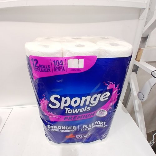 12PK SPONGE TOWELS PREMIUM PAPER TOWEL ROLLS (MODEL: 1654338) image 3