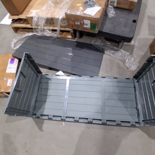 SUNCROWN OUTDOOR RESIN DECK STORAGE BOX - 75 GAL - GREY (MODEL: G666-A0814G55000217) image 6