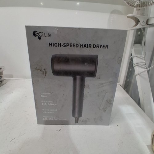 SCI LIFE NEGATIVE IONIC BRUSHLESS HIGH-SPEED MOTOR HAIR DRYER WITH MAGNETIC ATTACHMENTS - 110,000 RPM - 1400W LOW NOISE - GREY - (MODEL: F1-110V). image 2