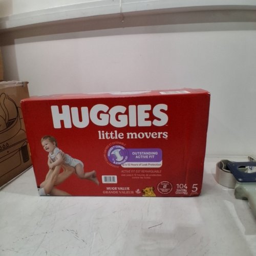 104PK HUGGIES LITTLE MOVERS DIAPERS - SIZE 5 image 2