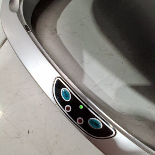 OVAL AUTOMATIC GARBAGE CAN -13GAL - STAINLESS STEEL / BLACK image 2