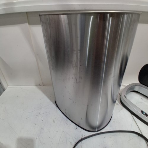 OVAL AUTOMATIC GARBAGE CAN -13GAL - STAINLESS STEEL / BLACK image 4