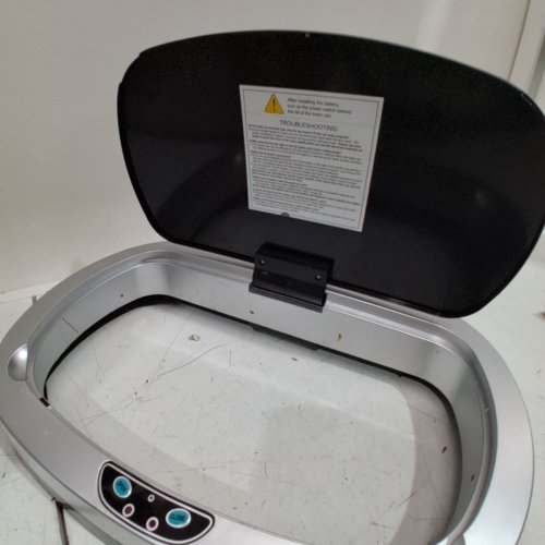 OVAL AUTOMATIC GARBAGE CAN -13GAL - STAINLESS STEEL / BLACK image 6