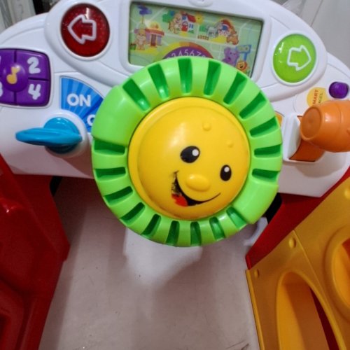 FISHER-PRICE LAUGH & LEARN CRAWL AROUND SMART STAGES CAR, STATIONARY PLAY CENTER FOR BABIES AND TODDLERS - RED (MODEL: GHK00-9993) image 5