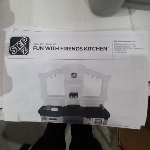 STEP2 FUN WITH FRIENDS INDOOR/OUTDOOR KIDS KITCHENETTE PLAYSET - AGES 2+ - 35.8" X 12.5" X 41" - GREY (MODEL: 423699) image 7