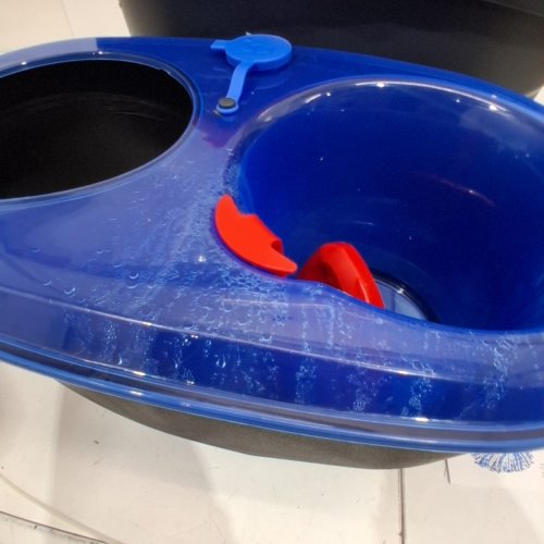 VILEDA EASYWRING RINSECLEAN SPIN MOP & BUCKET SYSTEM - GREY/BLUE image 3