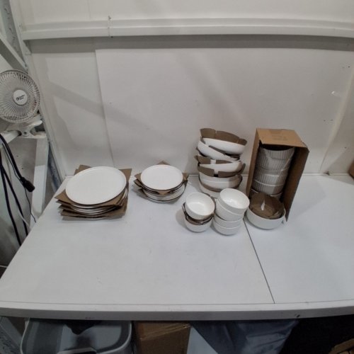 36PC MAISON NEUVE RIDGE BONE CHINA DINNERWARE SET - WHITE (MODEL: 2036823) image 2