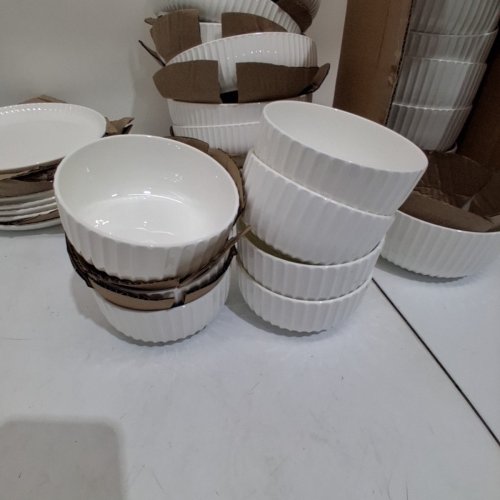 36PC MAISON NEUVE RIDGE BONE CHINA DINNERWARE SET - WHITE (MODEL: 2036823) image 5