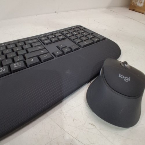 2PC LOGITECH SIGNATURE COMFORT PLUS ERGONOMIC WIRELESS KEYBOARD AND MOUSE COMBO - GRAPHITE (MK880 / M850 L) image 3