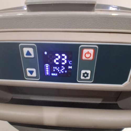 EUHOMY ELECTRIC COOLER REFRIGERATOR FRIDGE/FREEZER WITH APP CONTROL - 55L CAP - 12V - BLACK/GREY (MODEL: CF001-55GR-CAEH) image 2