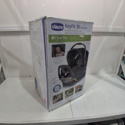 CHICCO KEYFIT 35 CLEARTEX REAR FACING INFANT CAR SEAT AND BASE - COMPATIBLE WITH CHICCO STROLLERS - 4-35LBS - SHADOW/BLACK (MODEL: 7973727) image 5