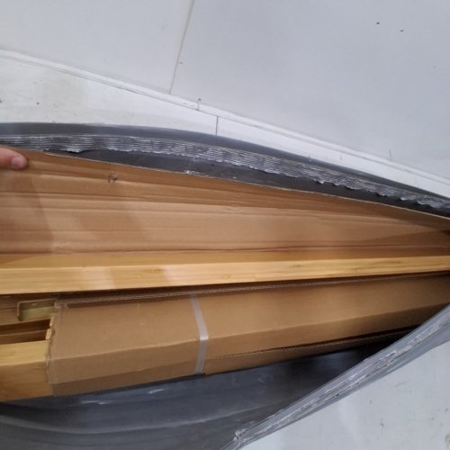 ZIYOO BAMBOO WOOD BED FRAME WITH METAL SLATS - 18" KING - NATURAL - (MODEL: ZB6304-18) image 5